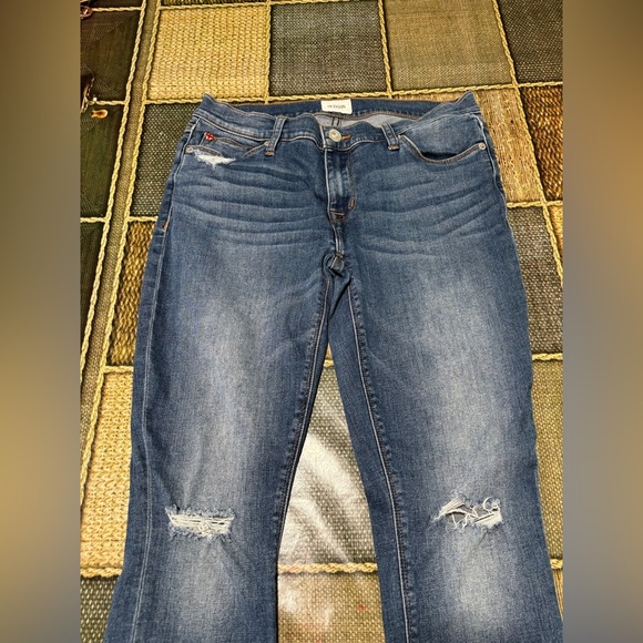 Women's Blue Distressed Jeans - Picture 4 of 8